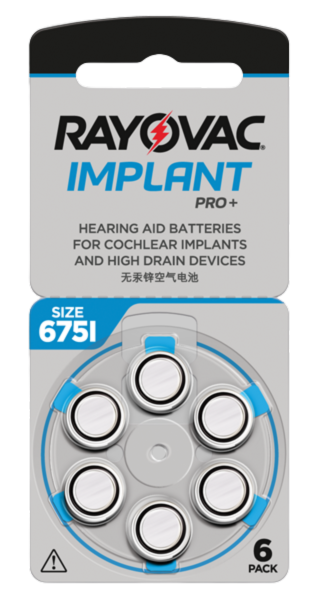 RAYOVAC IMPLANT PRO+ Pilhas auditivas para Implantes Cocleares IC